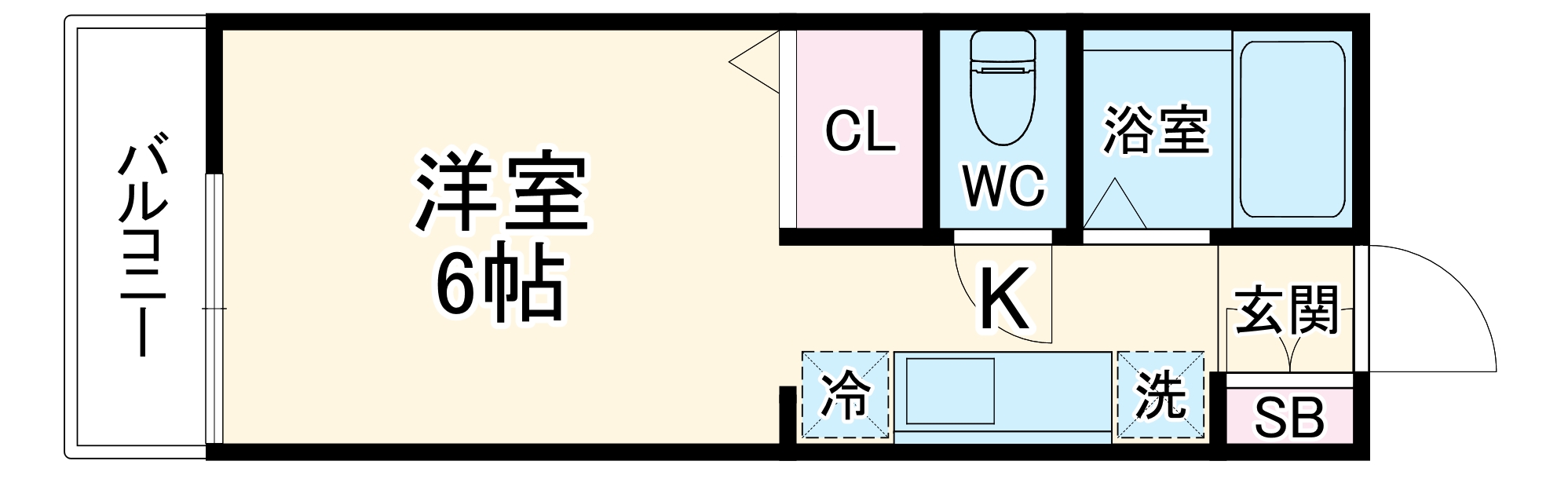フラッツ本太の間取り