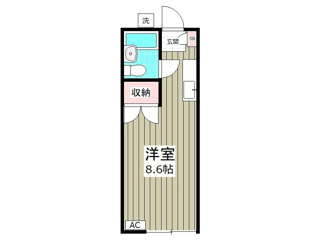 スマイルハウス第２・111号室の間取り