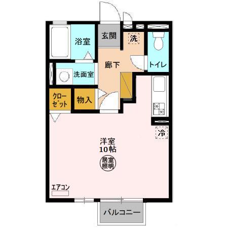 ダイクレール　Ｂ・201号室の間取り