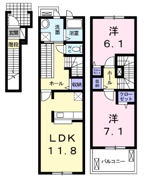 サンパティークAの間取り