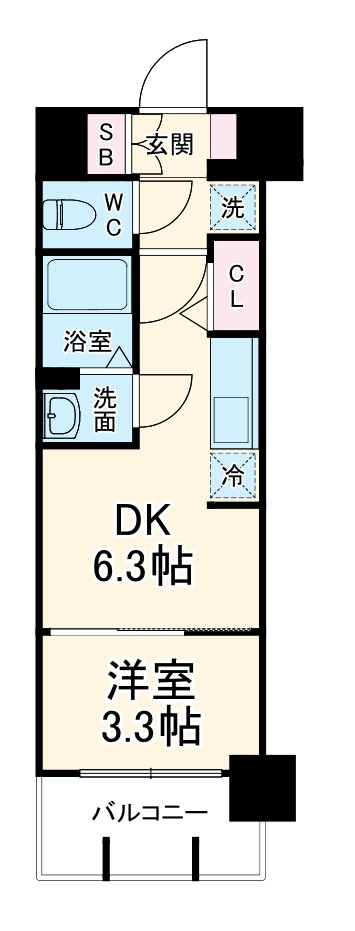 BPRレジデンス天満橋の間取り