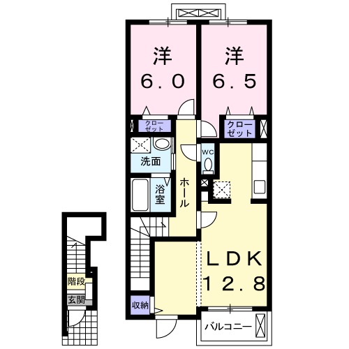 サンディーアAの間取り
