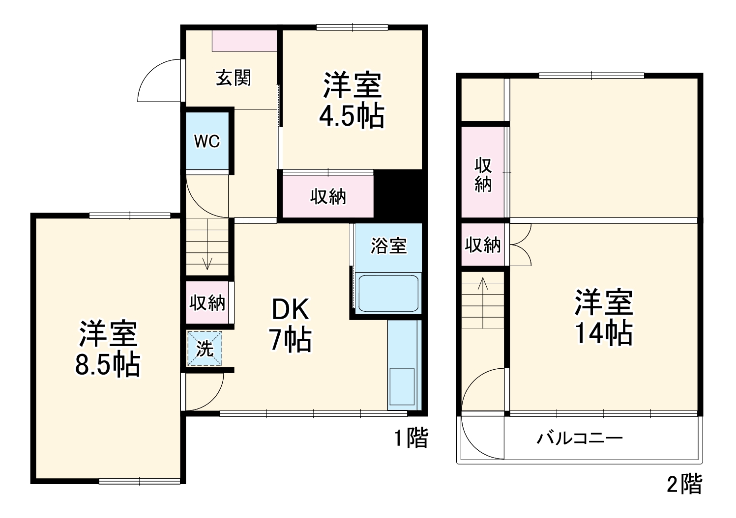多加良浦町貸家の間取り