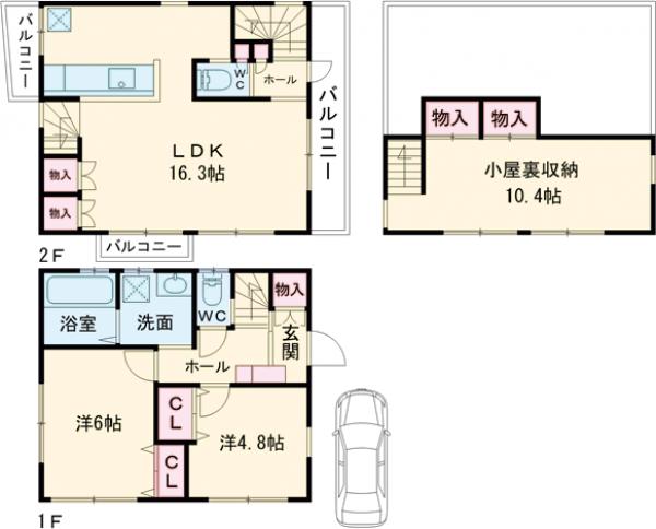 杉並区阿佐谷北6丁目住宅の間取り
