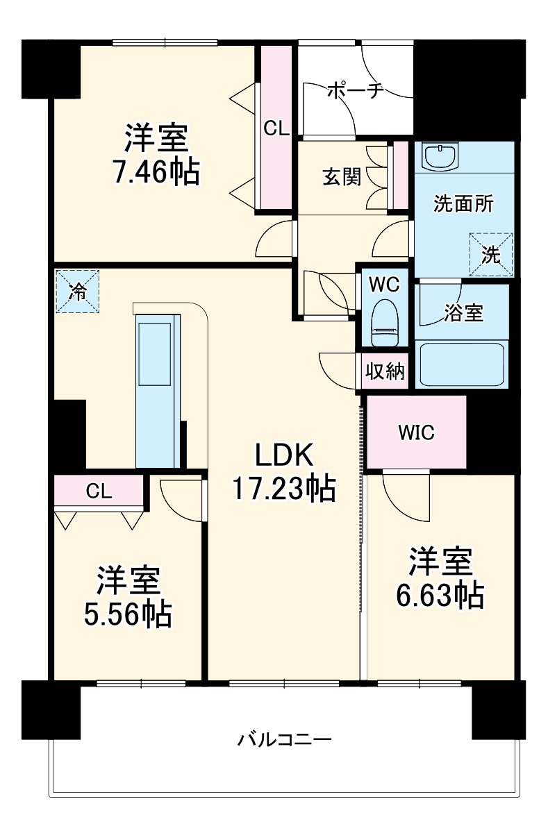ディーグランセ鴨江の間取り