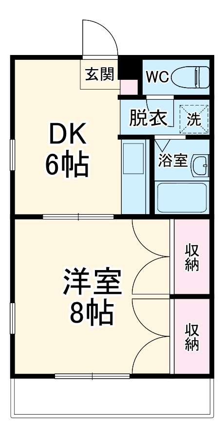 Pine Well駅前 B棟の間取り