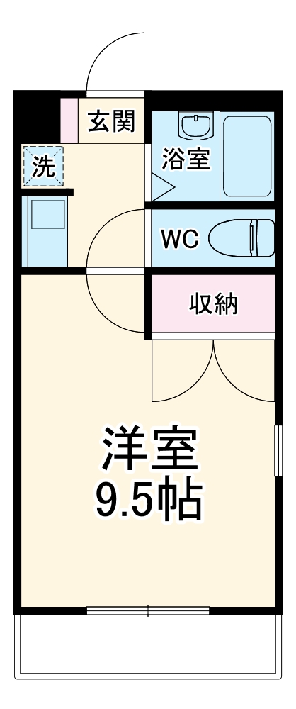 Pine　Well駅前　A棟・208号室の間取り