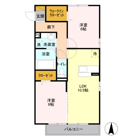 グランシーバⅠの間取り