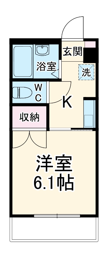 ホリエ柳ヶ丘ハイツ B棟の間取り