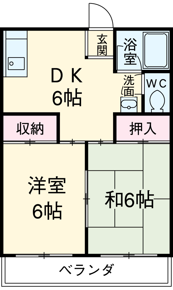 冨澤マンション・102号室の間取り