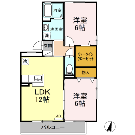 アンソレイユ久里浜A棟の間取り