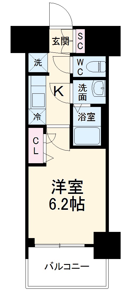 メイクス矢場町の間取り