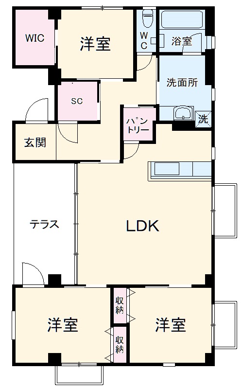 山手の棲み家の間取り
