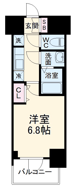プレサンス名古屋幅下ファビュラスの間取り