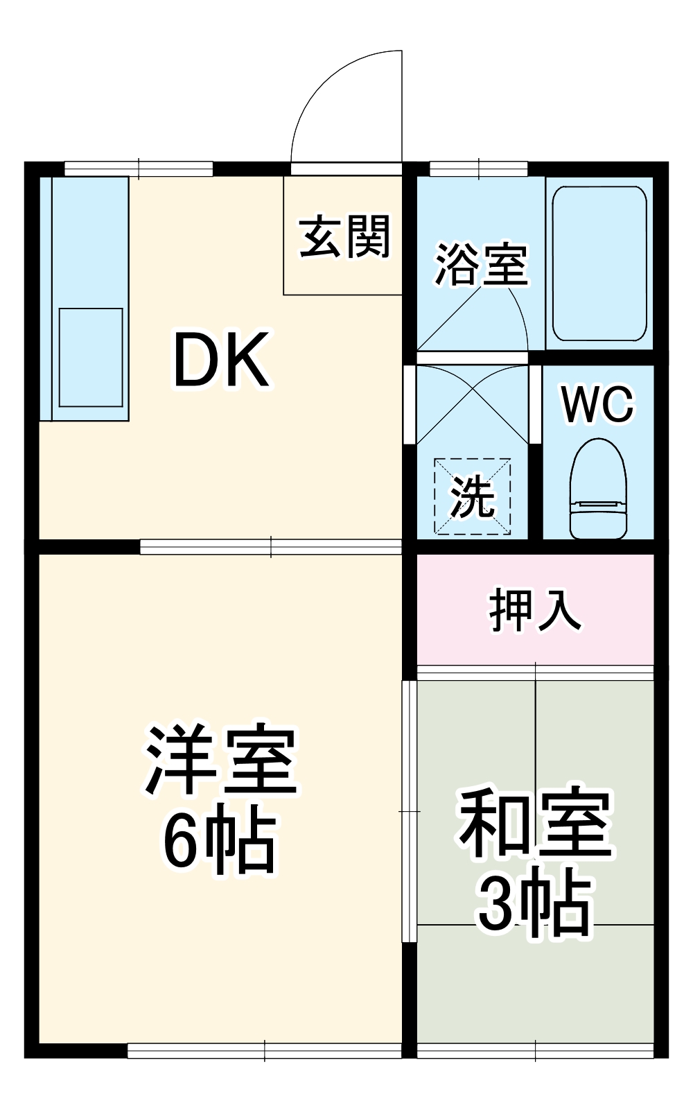 花島ハイツの間取り