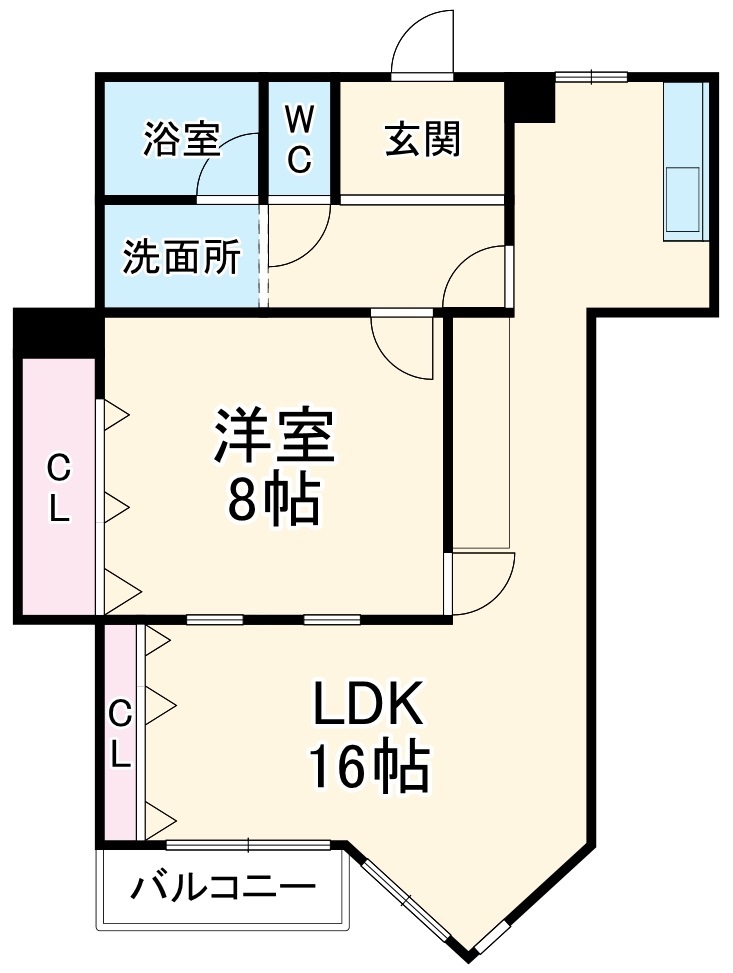 フルーヴェ1番館の間取り