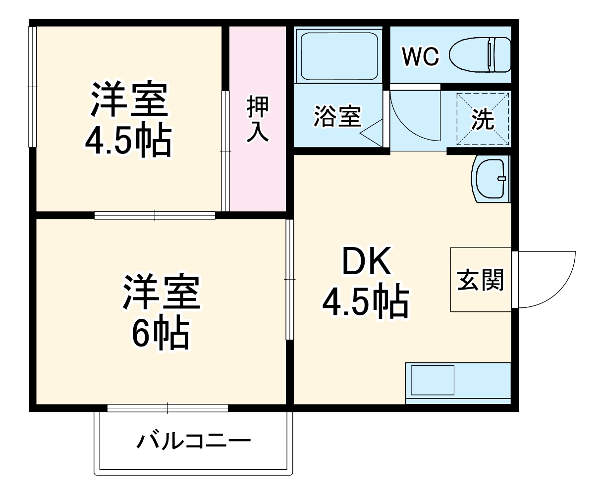 スイートム塚原の間取り