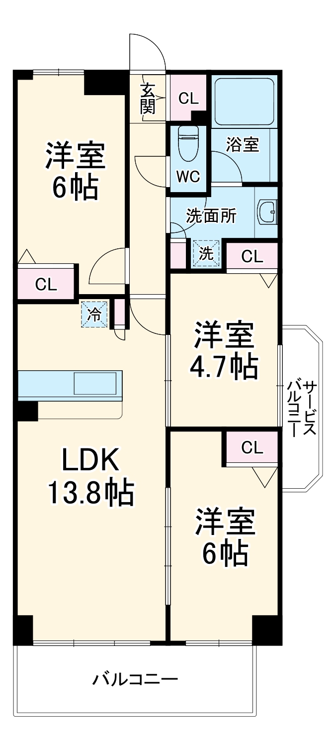 ベルドゥムール草加新田Ⅱの間取り