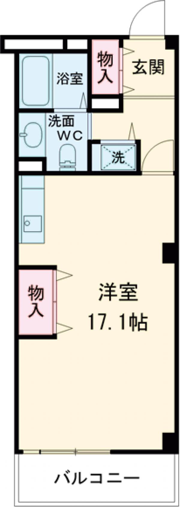 アクティ目黒駅前 1号棟の間取り
