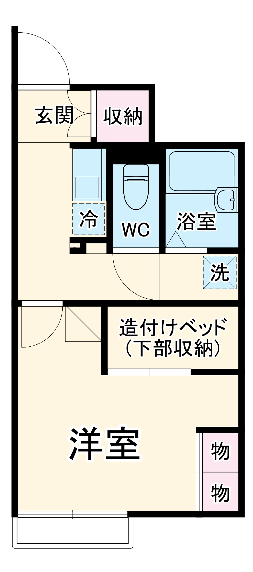 レオパレスプレミールの間取り
