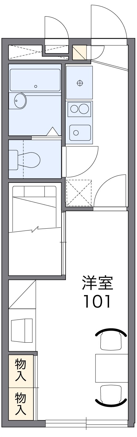 レオパレスコトブキ Cの間取り