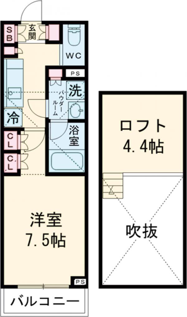 ブライズ世田谷桜・110号室の間取り
