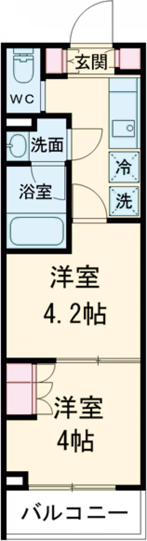 ブライズ世田谷桜・312号室の間取り