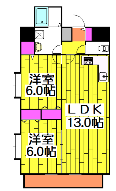 SPRING COURTの間取り