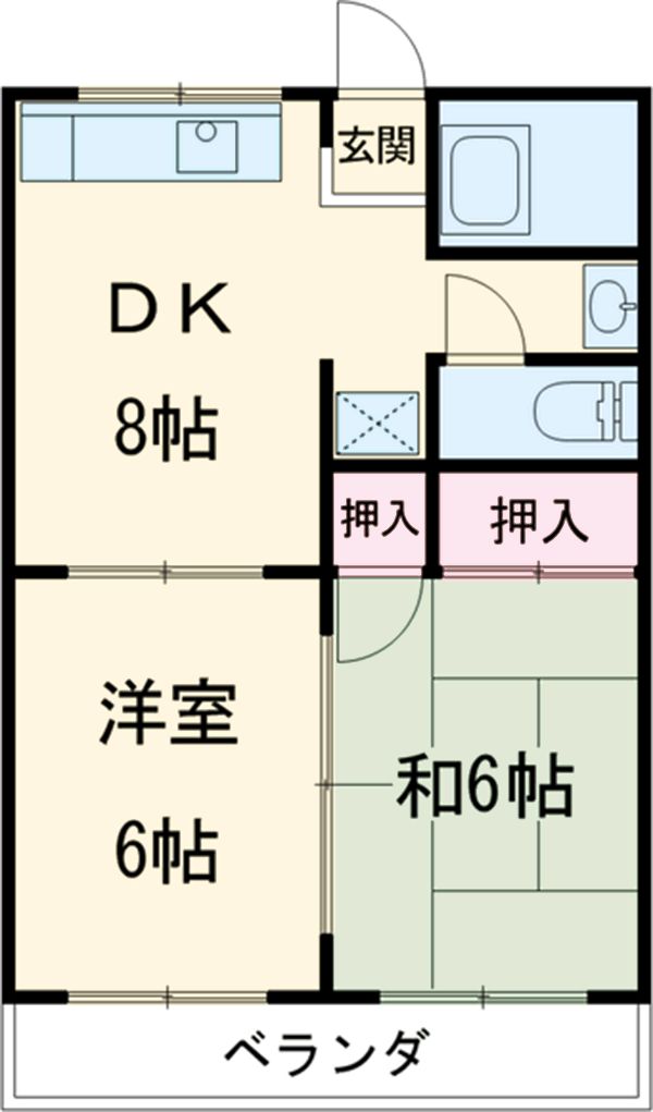 諏訪ハイム9の間取り
