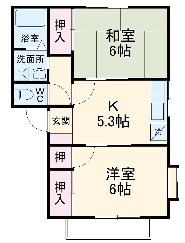 ハイツクレールⅡの間取り