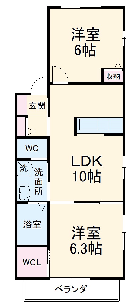 ハッピーヒルズの間取り