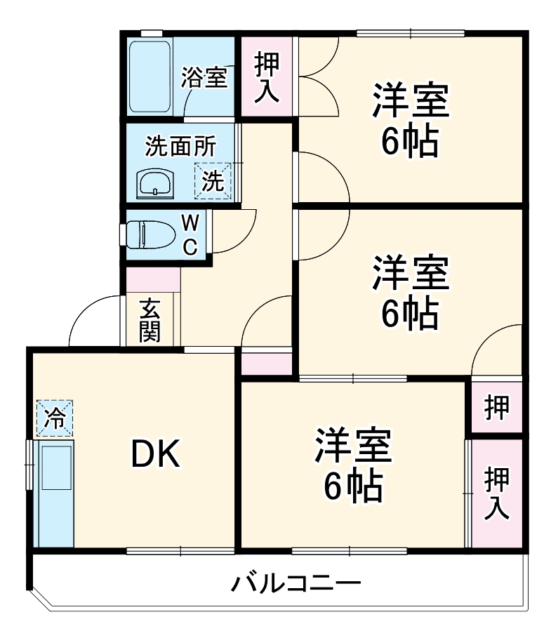 レーベンハイム21B棟の間取り