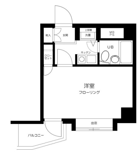 堀之内町の完工年月(1992年7月)築の賃貸マンションの間取り