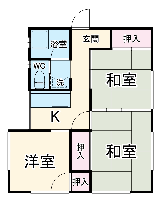 撫子原貸家の間取り
