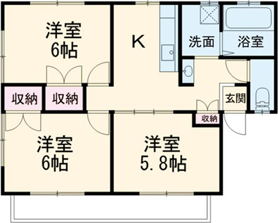 コーポ21Aの間取り