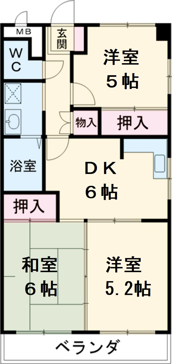 本町ハウスの間取り