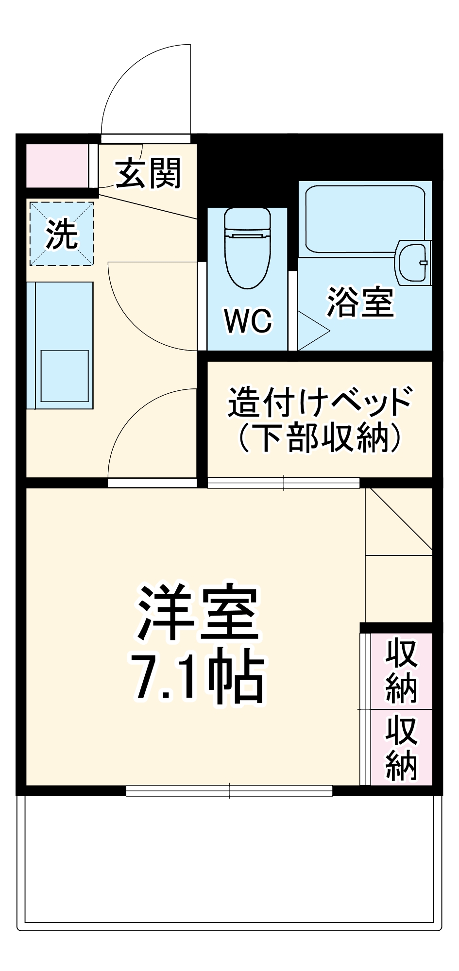 レオパレスハーバーサイドＷ棟の間取り