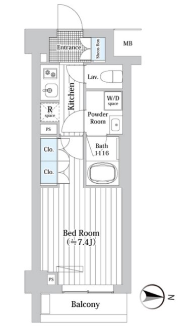 プレール・ドゥーク新宿Westの間取り