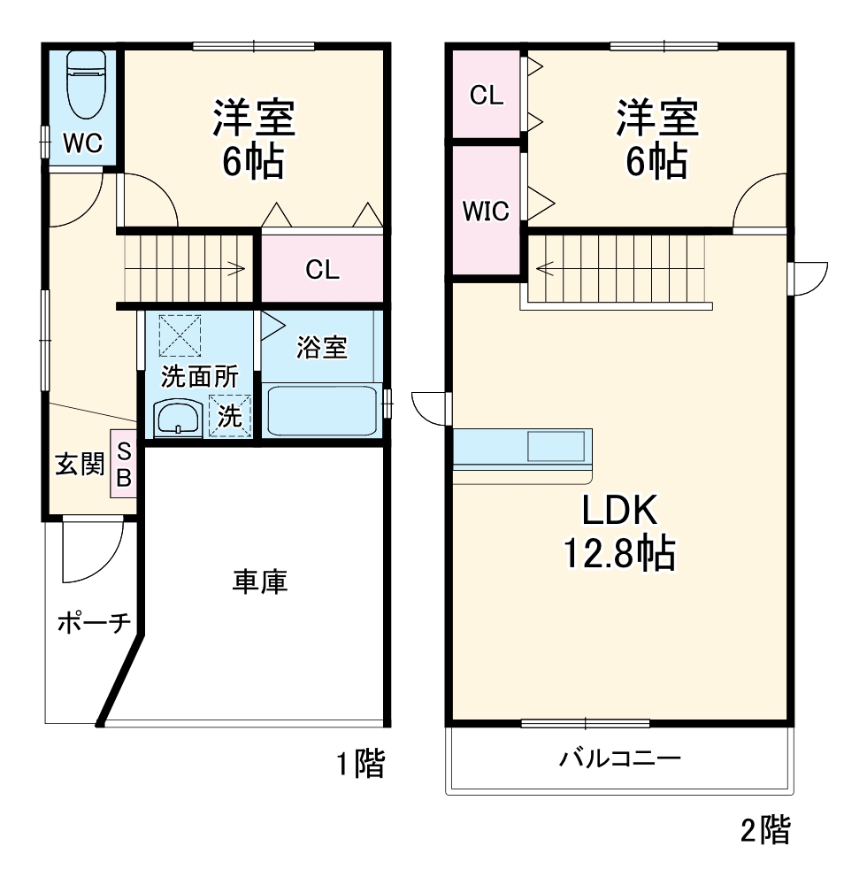 海部郡蟹江町宝戸建賃貸の間取り