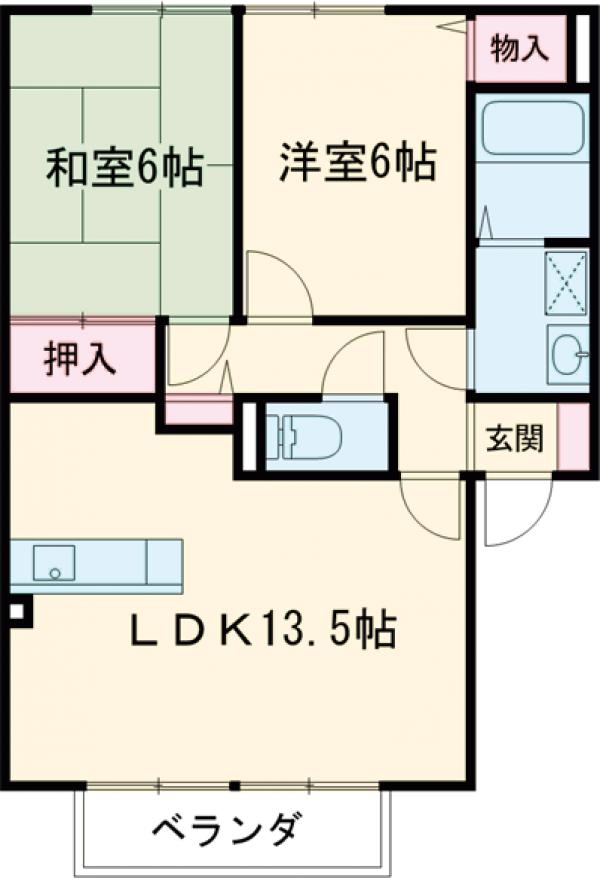 アルデア岸ノ上 ノルテの間取り