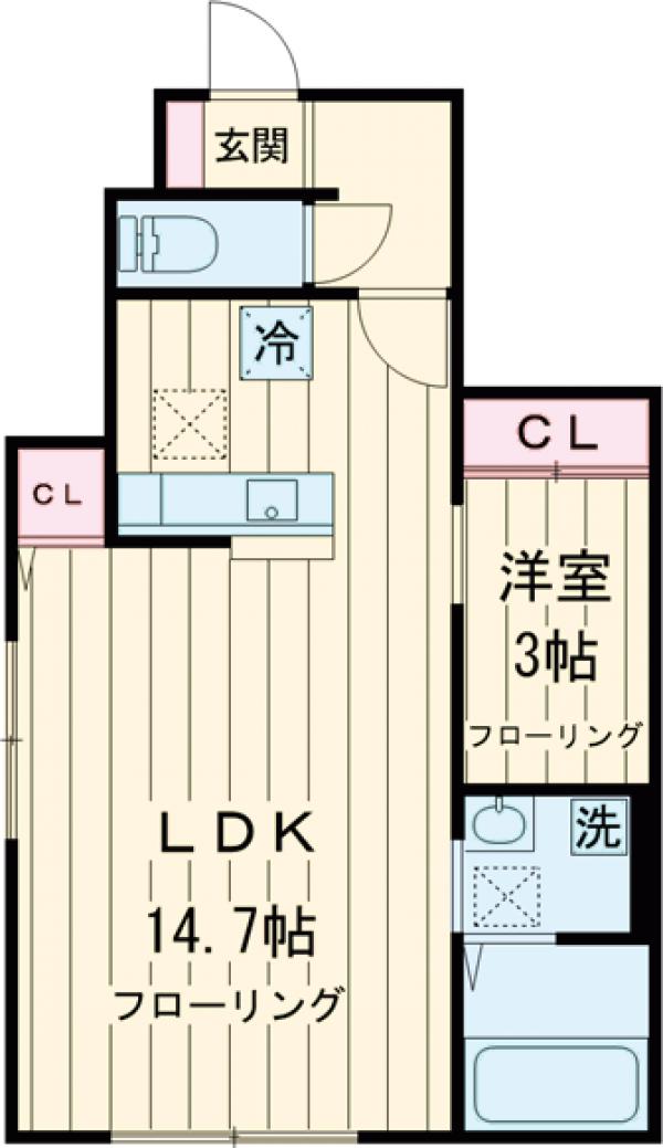 中町の完工年月(2019年9月)築の賃貸アパートの間取り