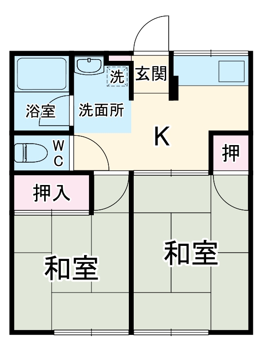成瀬ハイツⅡの間取り
