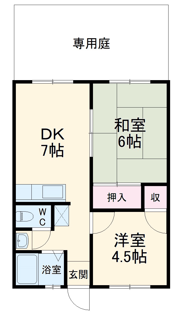 スカイタウン向原の間取り