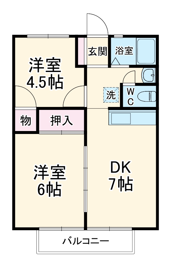 スカイタウン向原の間取り