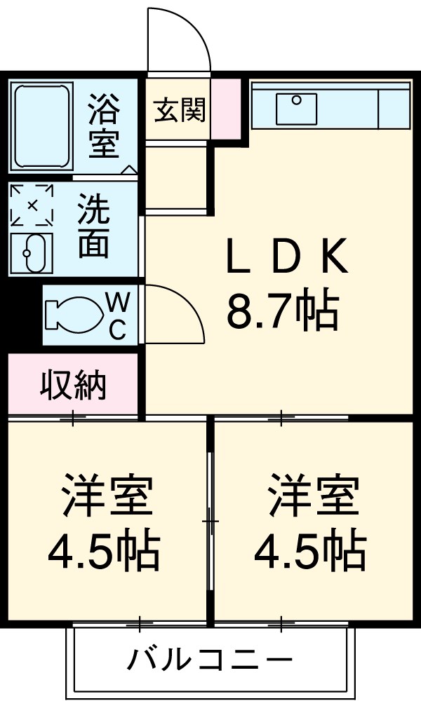 ホワイトタウン寺前の間取り