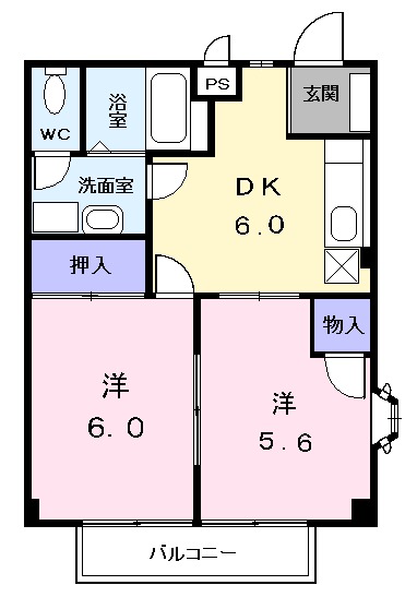 サンフローレンス・02010号室の間取り