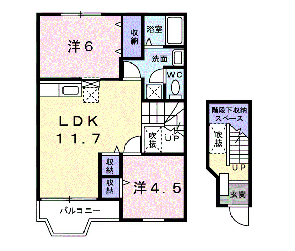 ニュークレストール七福の間取り