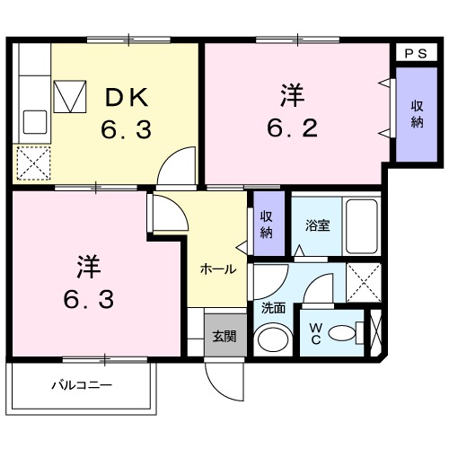 コンフォールKの間取り