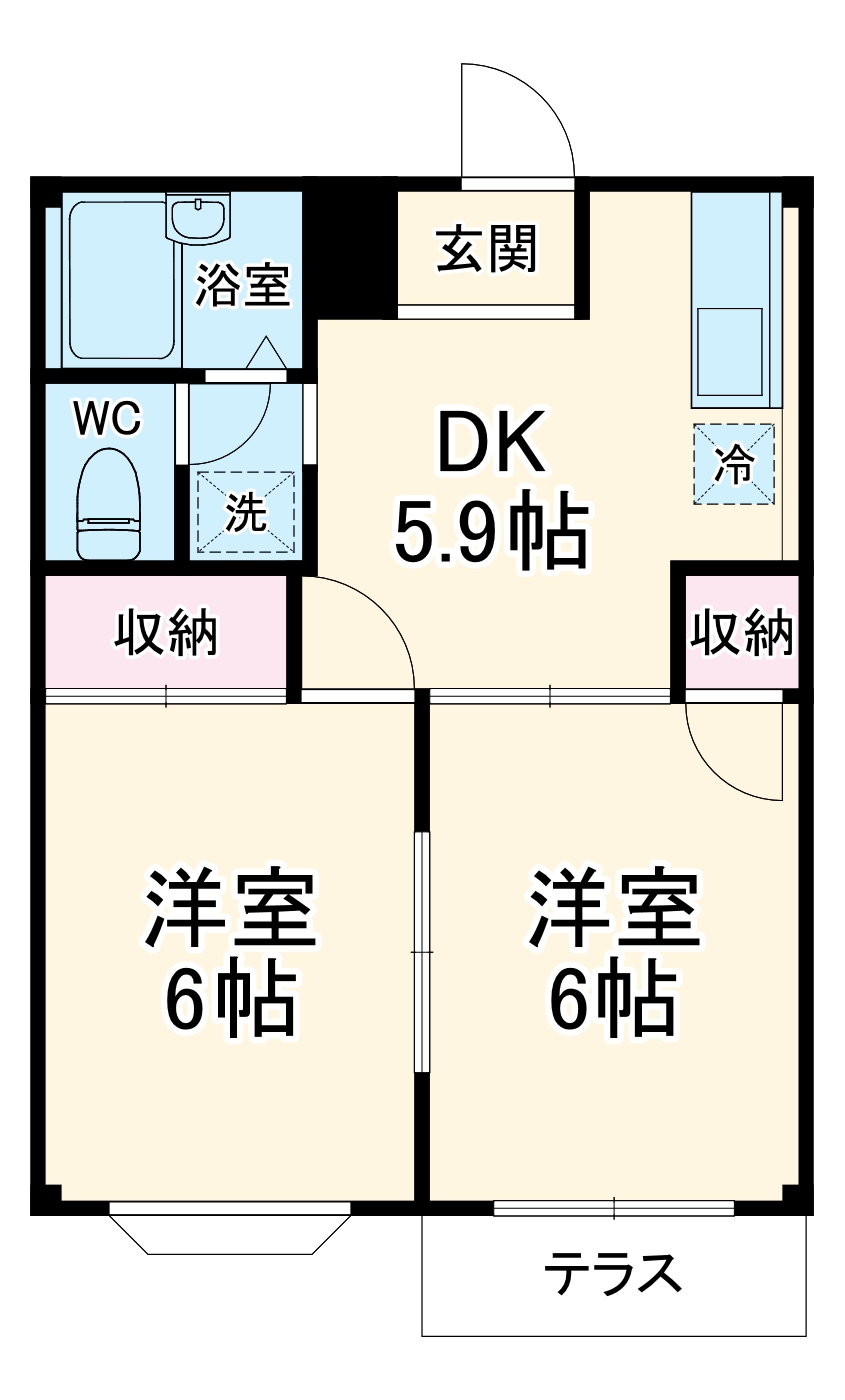 エルディムおおすみAの間取り