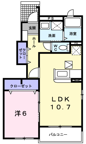 フレンドＡ・01010号室の間取り